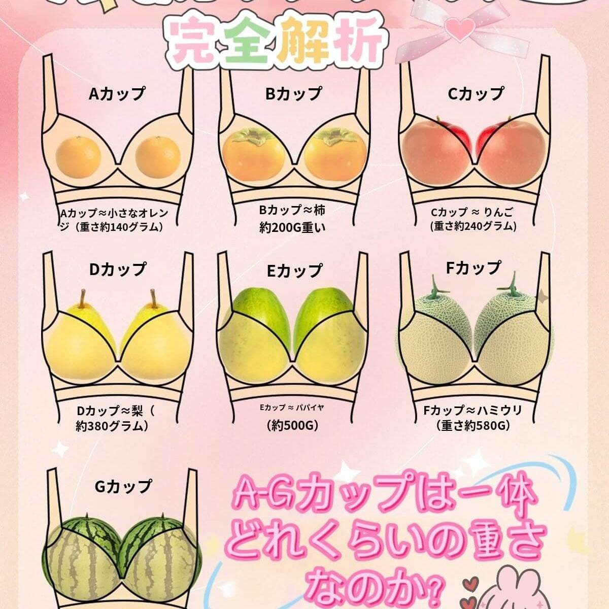 胸 の 大き さ カップ