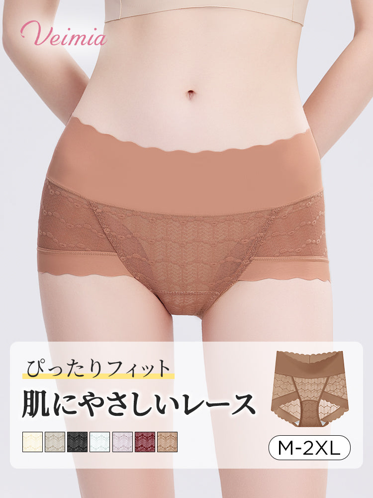 ショーツ レディース 肌に優しいレース VEIMIA