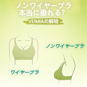 ノンワイヤーブラは本当に垂れる？Veimiaの解明！