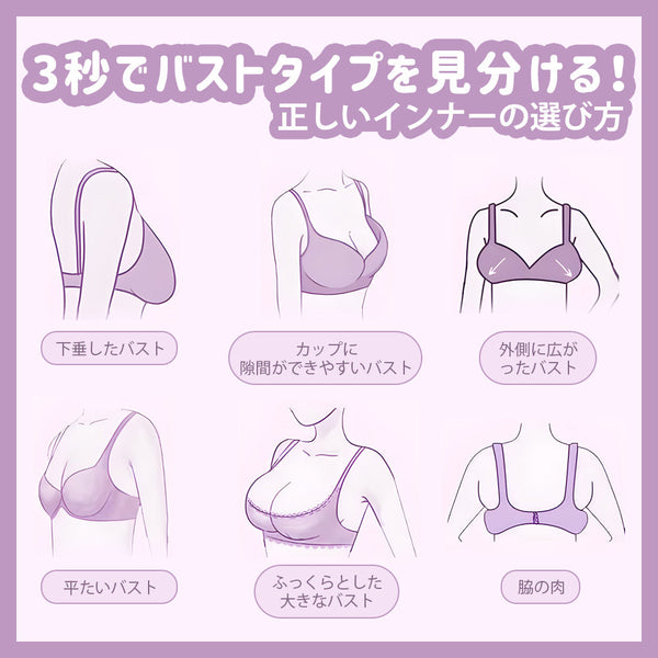 あなたのバストの形を3秒で把握！ぴったりの内衣探し