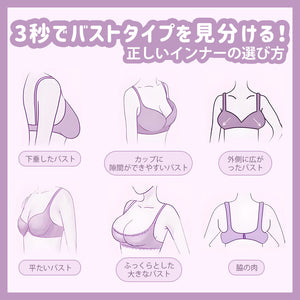 あなたのバストの形を3秒で把握！ぴったりの内衣探し