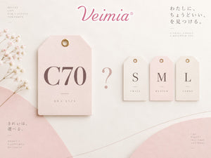 VEIMIA C70からS・M・Lサイズを選ぶときの考え方を示したブラサイズガイド