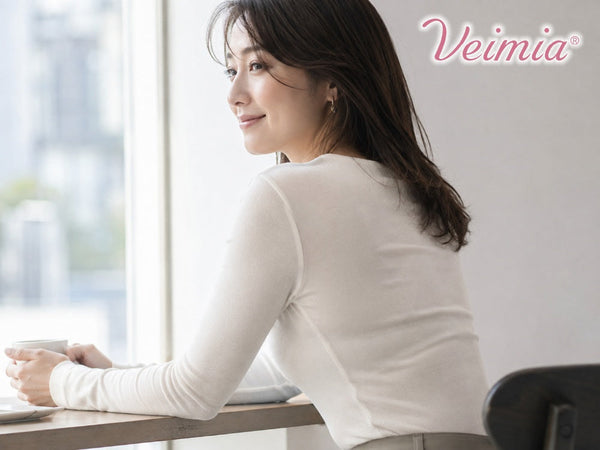 ホックなしブラでも背中に段差が出る原因をイメージしたVEIMIA画像