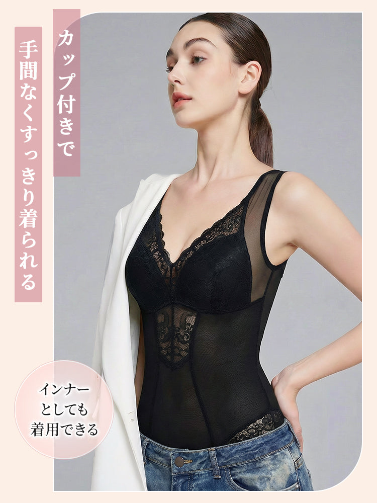 ボディ スーツ レディース インナーとしても着用できる VEIMIA