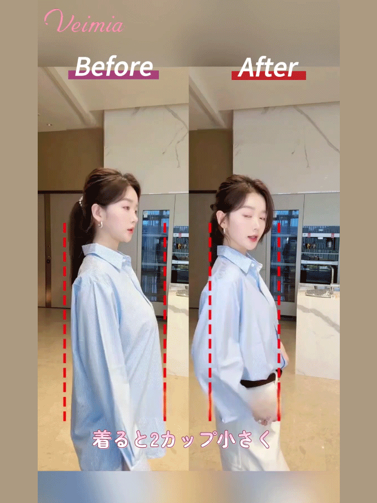 レースブラ 着ると2カップ小さく VEIMIA