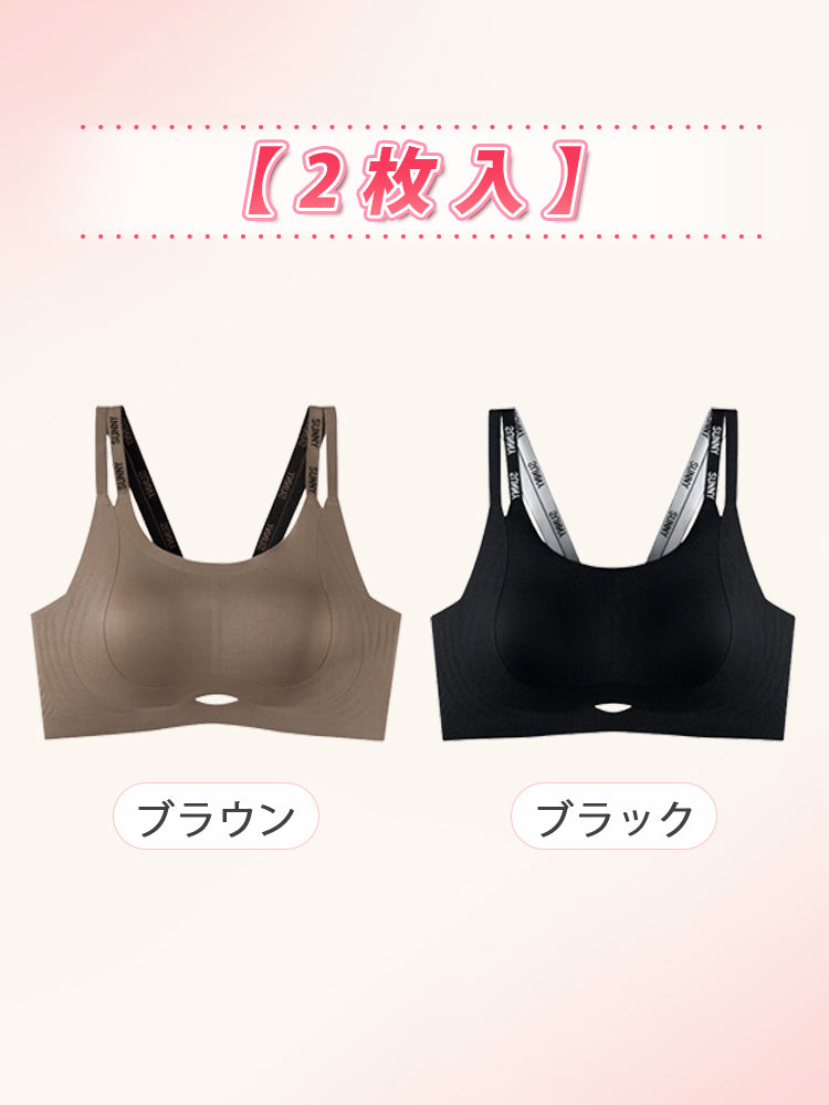 大きい サイズ ブラ 【2枚入】ブラウン&ブラック VEIMIA