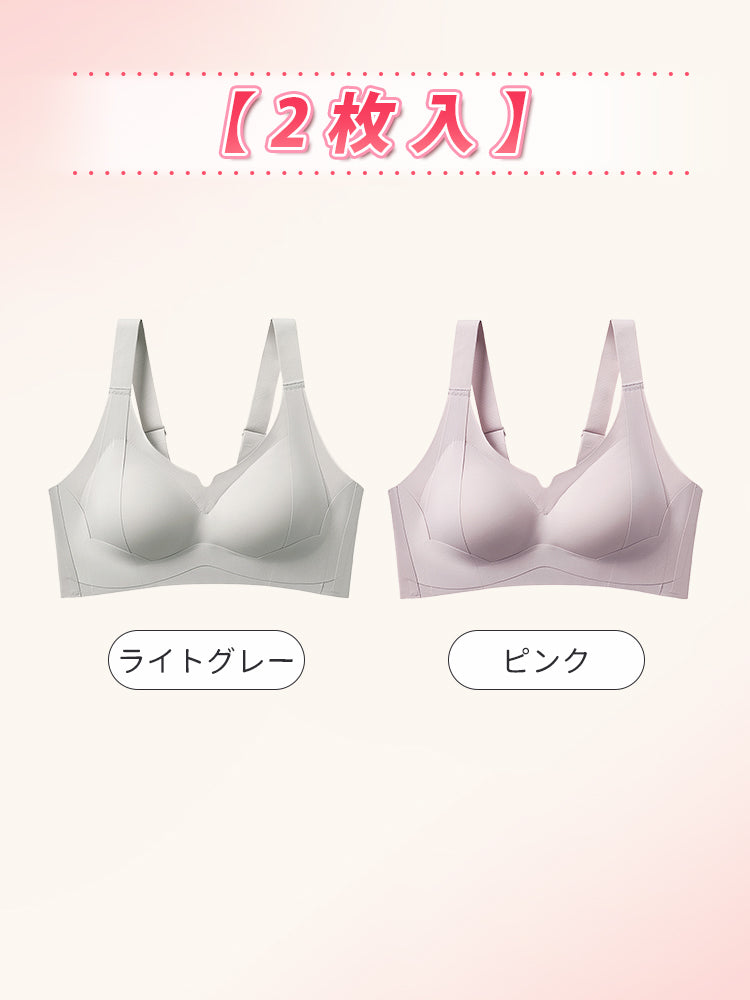 脇 肉 補正 ブラ 【2枚入】ライトグレー&ピンク ヴェーミア