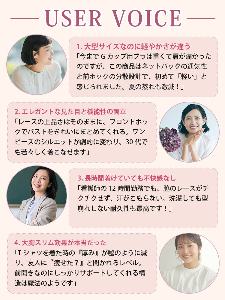 小さく見せるブラ お客様の声 VEIMIA