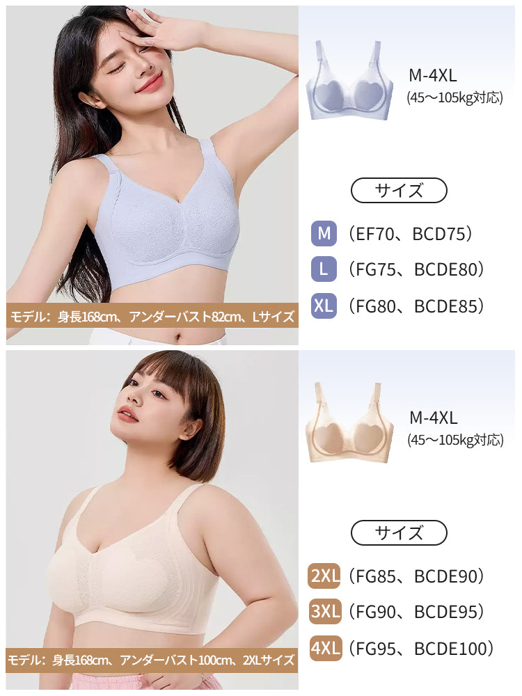 ノンワイヤーブラ サイズ選び ヴェーミア