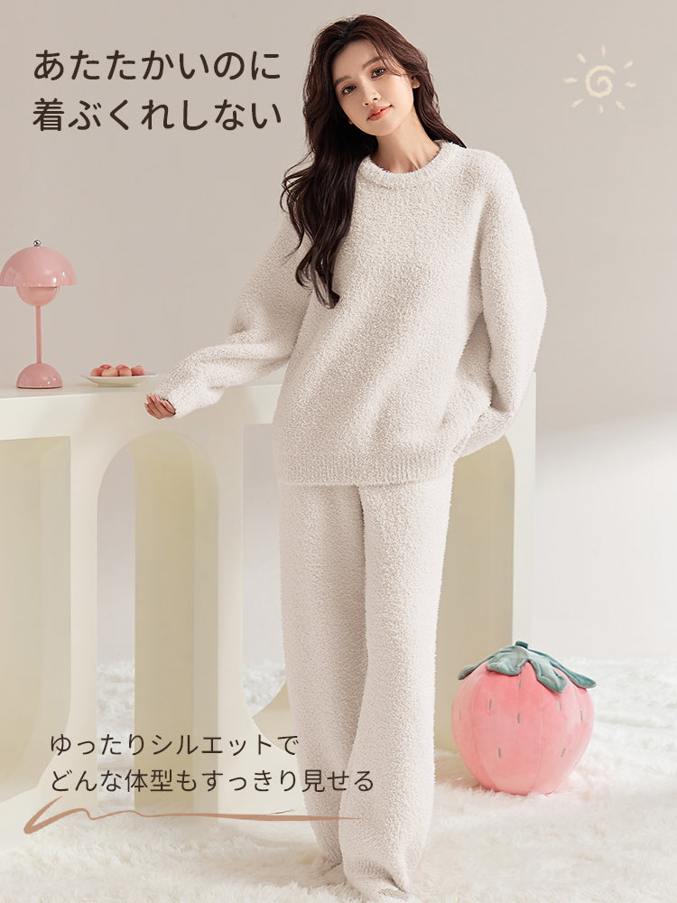 ルーム ウェア 冬 あたたかいのに着膨れしない VEIMIA