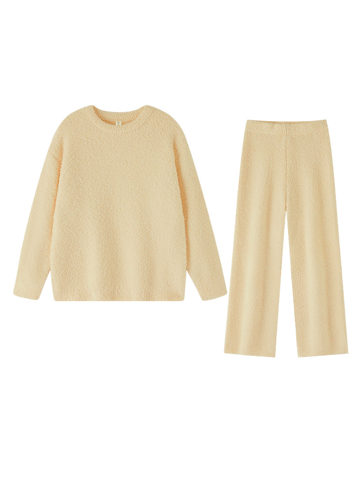 レディース パジャマ 暖かい  イエロー VEIMIA