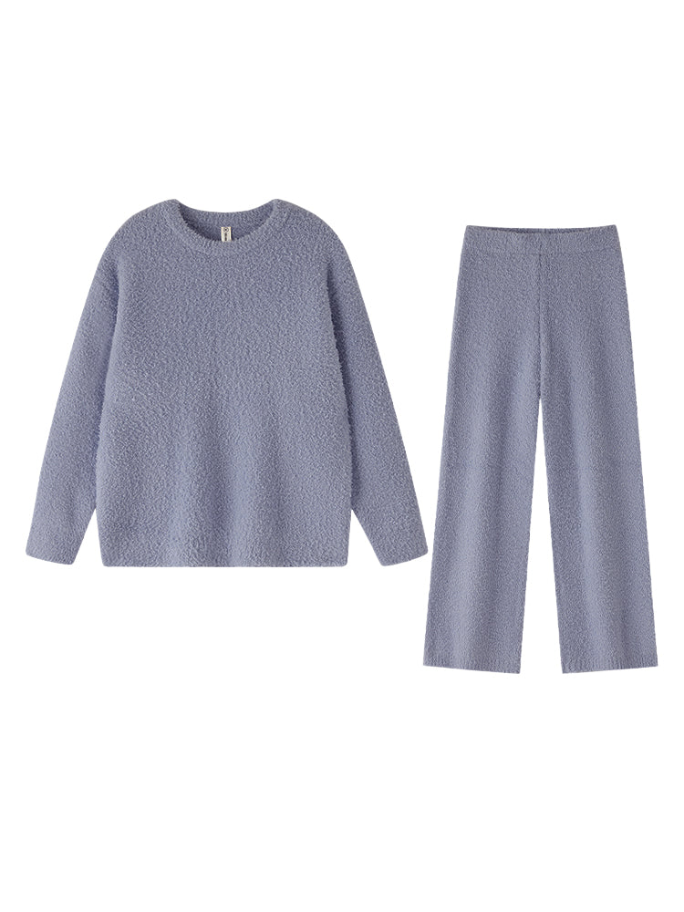 レディース パジャマ 暖かい  パープル VEIMIA