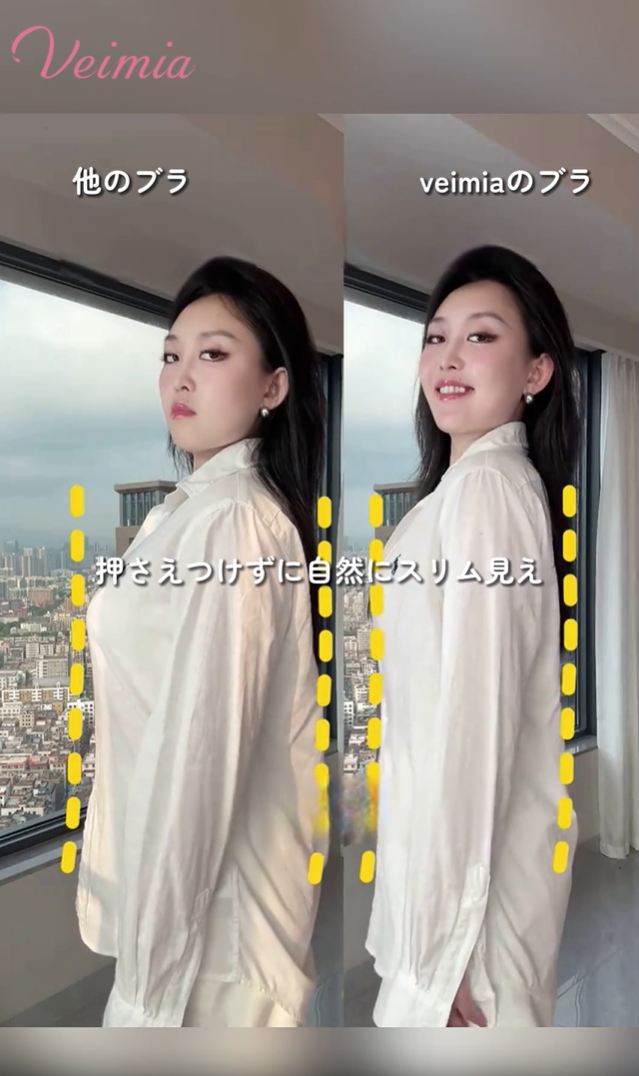 小さく見せるブラ 重力に負けない VEIMIA
