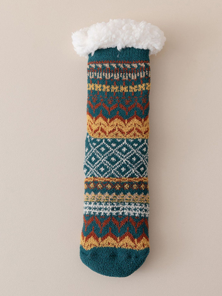 もこもこ ソックス グリーン VEIMIA