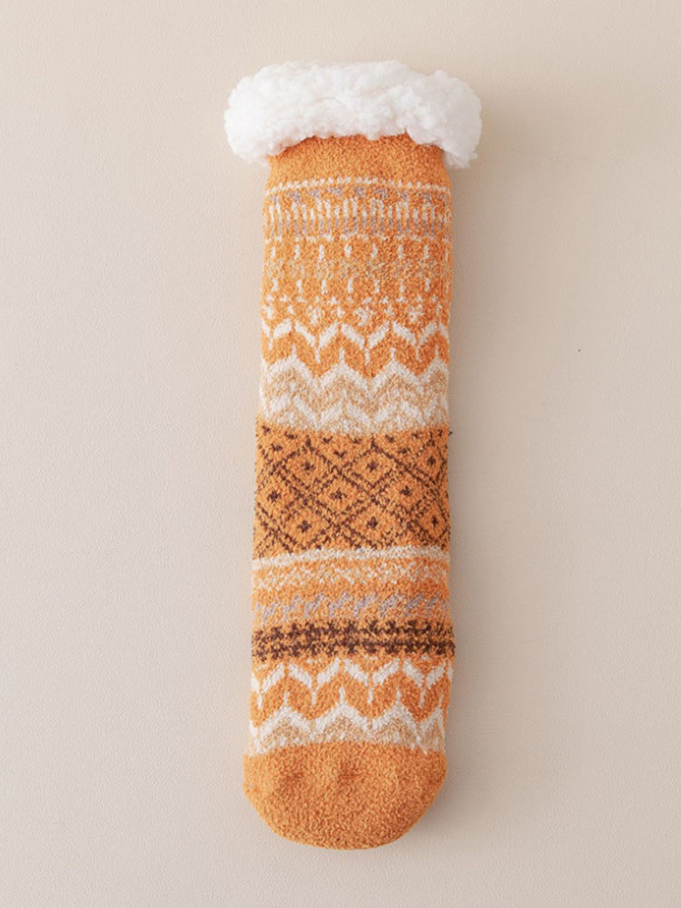 もこもこ ソックス オレンジ VEIMIA