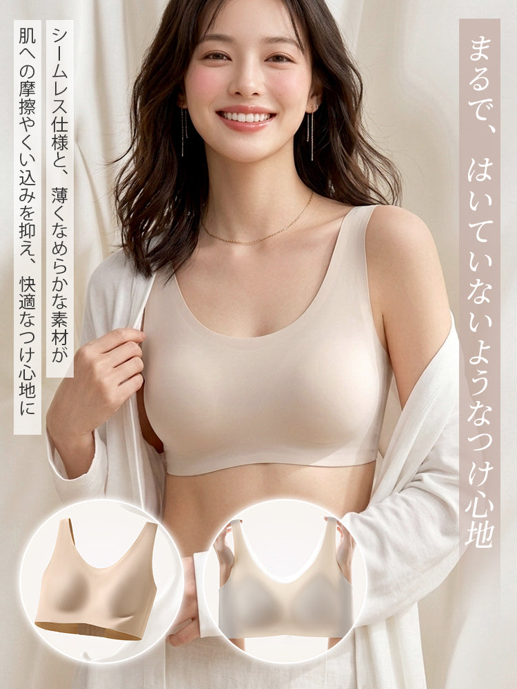ノンワイヤーブラ 薄くなめらかな素材で摩擦やくい込みを軽減 VEIMIA