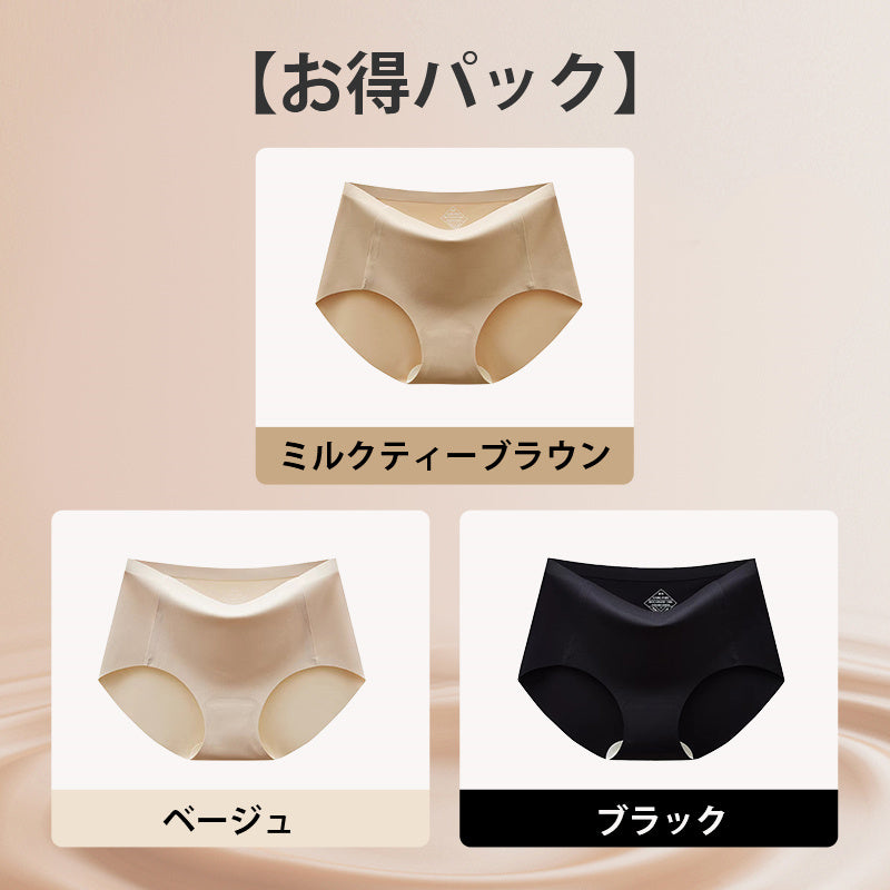 食い込まないショーツ ミルクティーブラウン＆ベージュ＆ブラック ヴェーミア