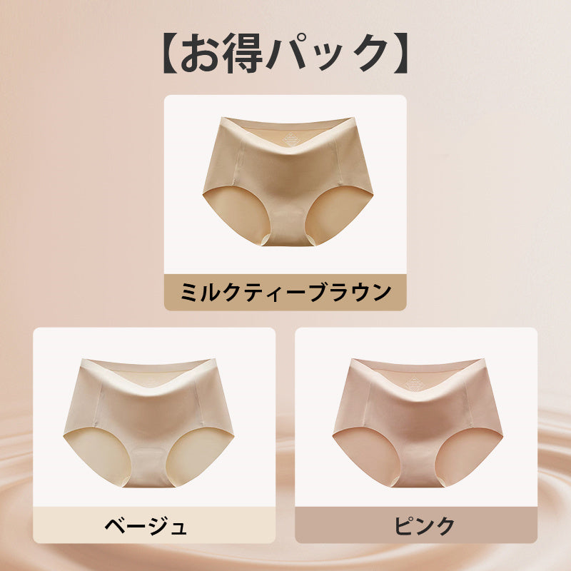 食い込まないショーツ ミルクティーブラウン＆ベージュ＆ピンク ヴェーミア