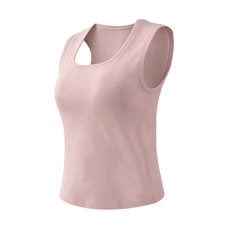 【2枚セットで¥7,980円】VEIMIA タンクトップ | エ字型ストラップ設計でなだらか・丸い肩をカバーし、美しい肩のラインをスッキリ演出！脇高設計が脇肉をスッキリ整え、スマートなシルエットを実現。Uネックデザインで首を視覚的に長く見せ、エレガントなラインを演出。