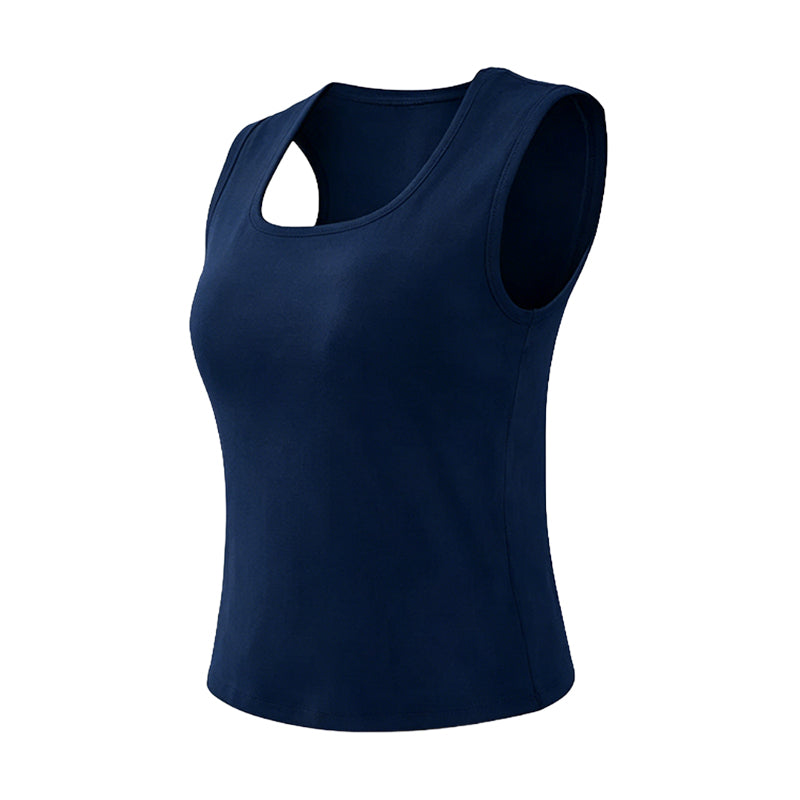 【2枚セットで¥7,980円】VEIMIA タンクトップ | エ字型ストラップ設計でなだらか・丸い肩をカバーし、美しい肩のラインをスッキリ演出！脇高設計が脇肉をスッキリ整え、スマートなシルエットを実現。Uネックデザインで首を視覚的に長く見せ、エレガントなラインを演出。