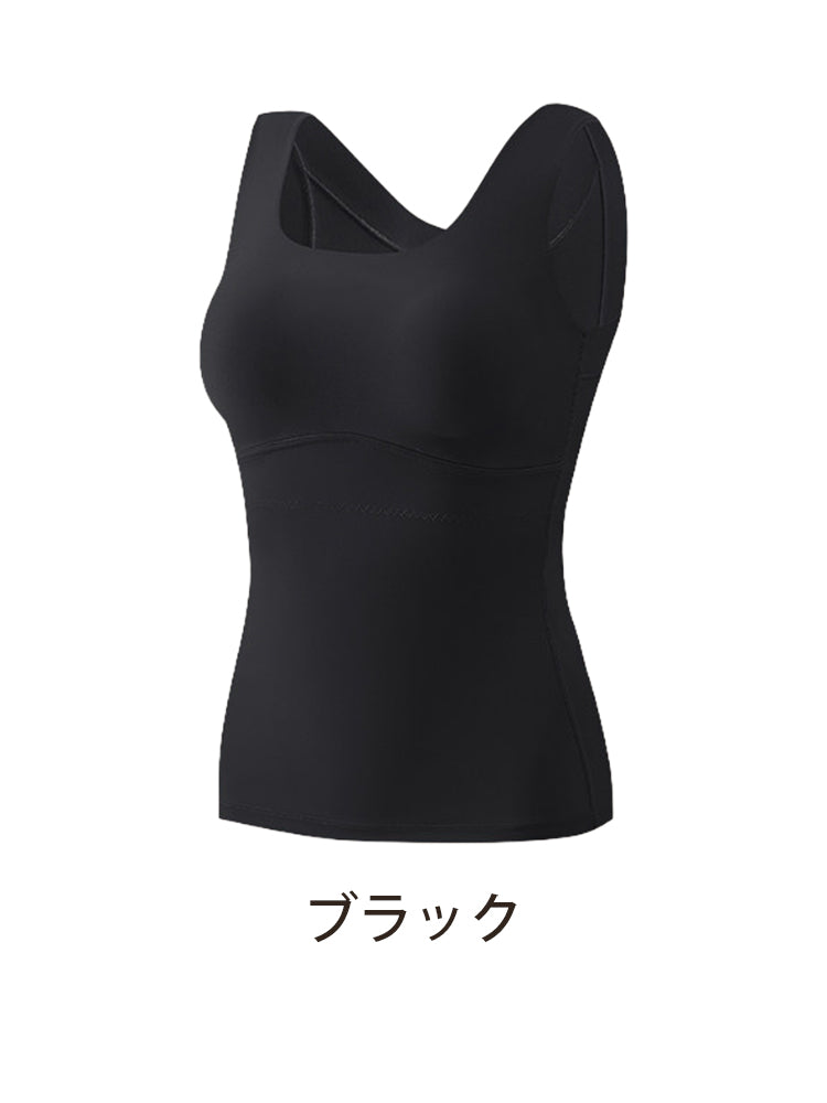あったかタンクトップ ブラック veimia
