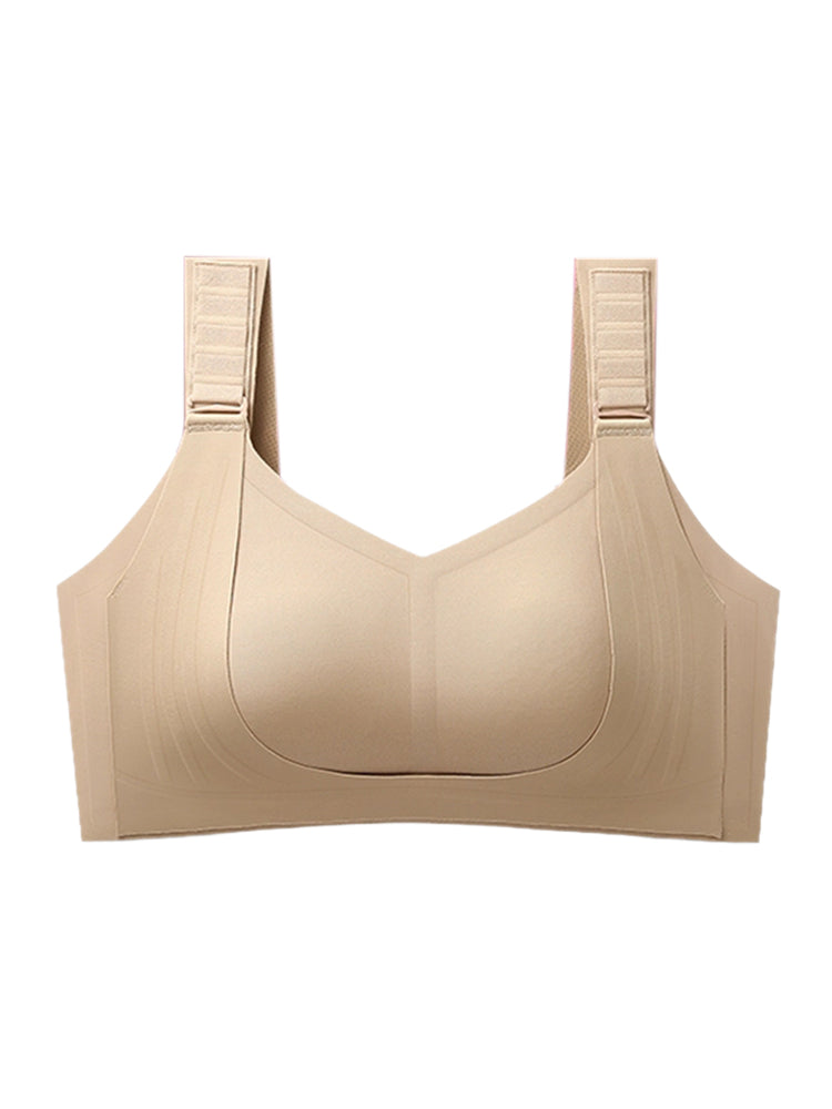 胸が小さく見えるブラ ベージュ(ストラップ調節あり) VEIMIA