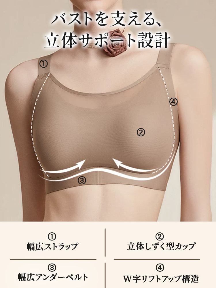 胸を小さくするブラ立体サポート設計 ヴェーミア