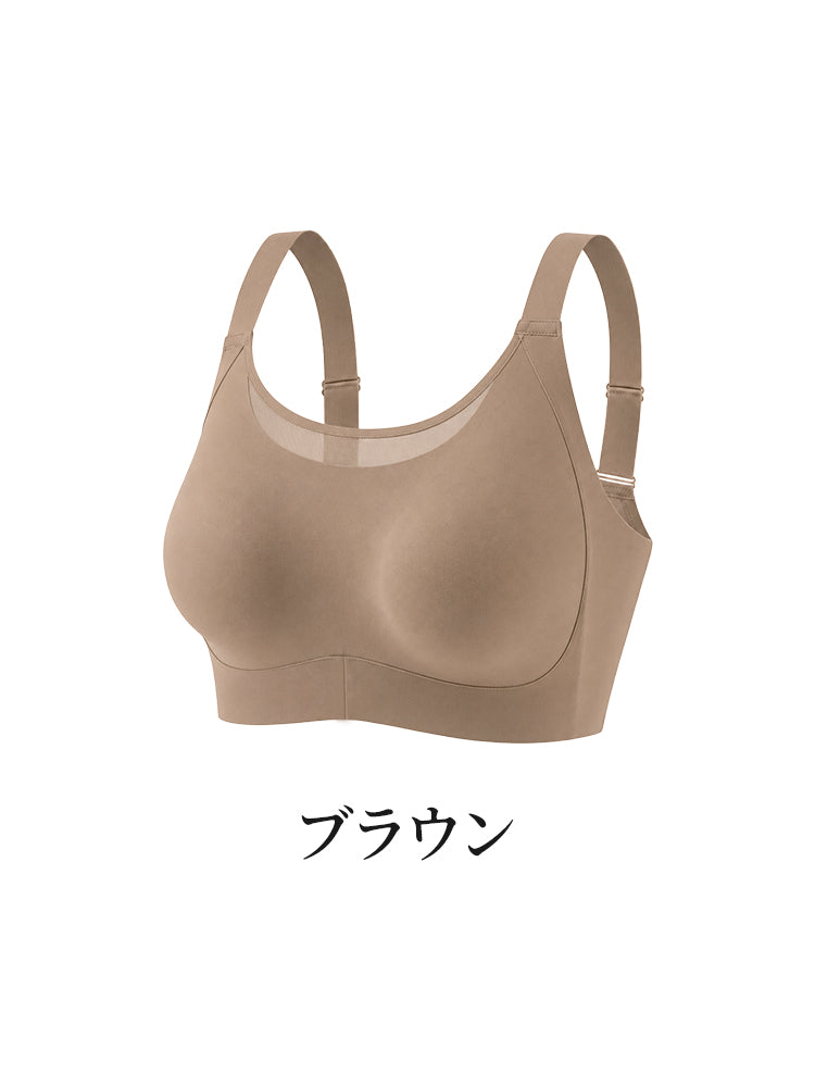 胸を小さく見せるブラ ブラウン veimia