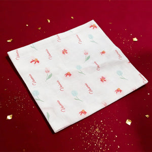 【VEIMIAギフトセット】 やさしい花柄ハンカチと洗濯ネットのセット。 ふんわり柔らかな使い心地で、あなたにやさしいケアを