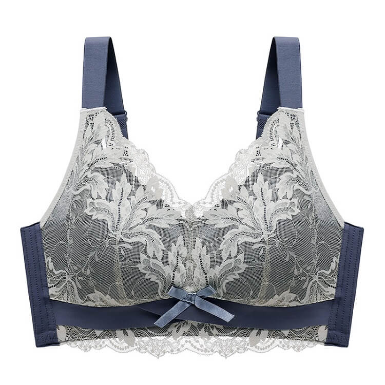 VEIMIA 小さく見せるブラ ダークブルー