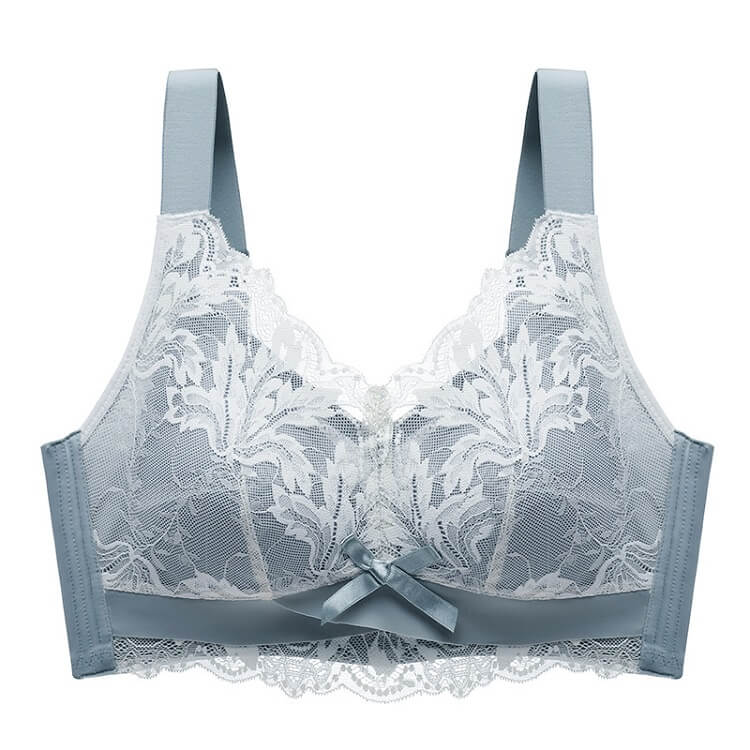 VEIMIA 小さく見せるブラ ライトブルー