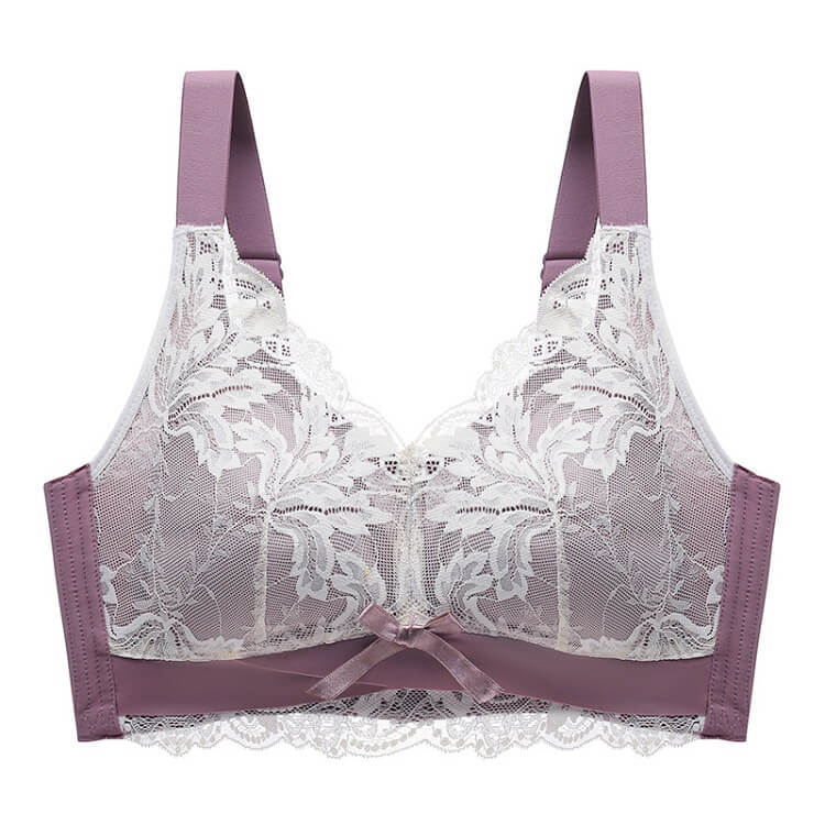 VEIMIA 小さく見せるブラ パープル